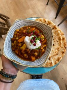 An assortment of gluten-free cakes and pastries at The Coffee Hut, perfect for those seeking tasty and safe options in Helston.